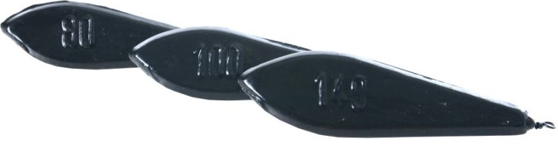 Závesné olovo trilobit farbený - čierny váha 140g