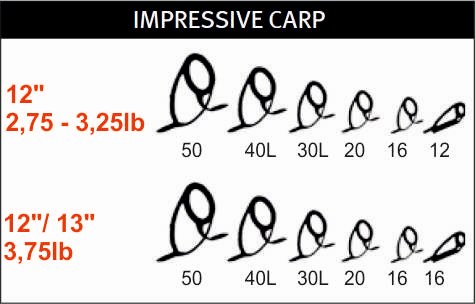 Kaprárske prúty SPORTEX Impressive Carp 2-diel 366cm / 3,00lbs