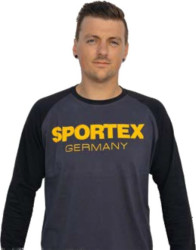 SPORTEX Triko s dlhm rukvom a logom - ierne