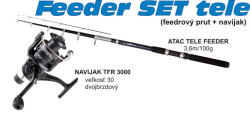 Akcia Feeder 3,6m/100g - rybársky prút s navijakom+silon