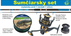 Akciový set na lov sumca - Prút s navijakom a silonom