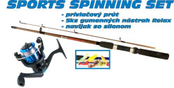 SPORTS Spinning set 1 + 6 prt a nstrahy + navijak 30