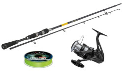 Set SPORTEX Black Pearl GT-3 2,7m/60g+SHIMANO Aero+šnúra