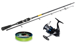 Set SPORTEX Black Pearl GT-3 2,1m/20g+SHIMANO Nexave+šnúra