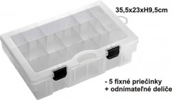 Krabička - BOX 35,5x23x9,5cm, 5pevné + variab. priehrad