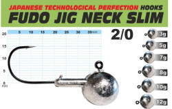 FUDO JIG PROFI Slim s krčkom 2/0 balenie 5ks