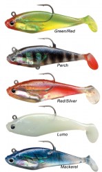 60mm Sparky Minnow, green/red,5 ks