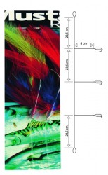 T16-4, Mini Day Glow Rig, mont 3 hiky,Mustad