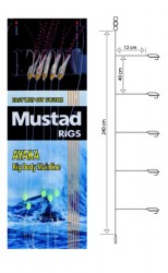 T84-4, Teaser Rig Mustad, mont 5 zlatch hikov