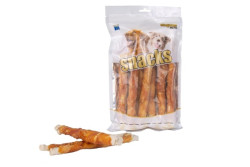 Pre psov Chicken roll on Rawhide stick 500g