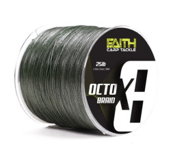 Pletená šnúra Faith Octox 8 vlákien 0,16mm/1000m/25lb