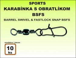 Karabínka s obratlíkom BSFS - 10ks v balení