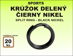 Krúžok Sports - delený čierny veľkosť 3 / 8kg / 20ks