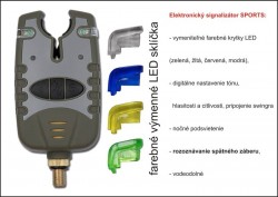  Signaliztor s nadstavenm citlivosti - zvukovej a svetelnej signalizcie s kvalitnmi diodami a vymenitenmi krytkami v tyroch farbch