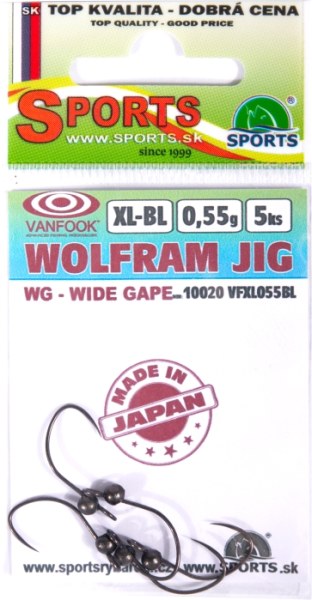 Vanfook Wolfram JIG-veľkosť XL, bez proti hrotu, 5ks velkosť XL - 0,43g